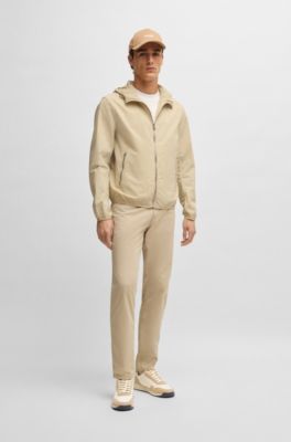 Mixed-material trainers with suede trims, Light Beige