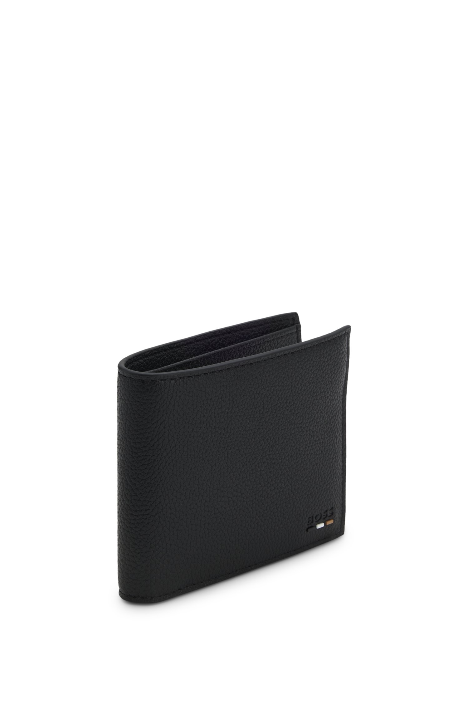 Boss Tricolour-detail wallet in grainy leather plånböcker & korthållare herr – bild 3