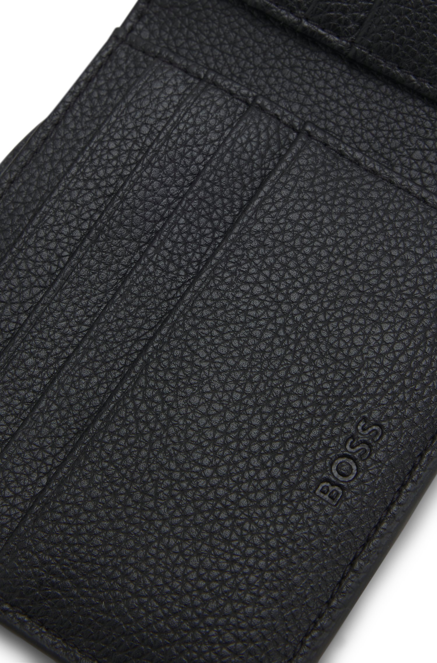 Boss Tricolour-detail wallet in grainy leather plånböcker & korthållare herr – bild 2