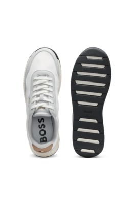 L&aring;ga sneakers med texturerad ovandel, Vit