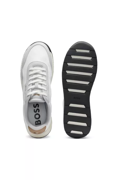 Low-top trainers with textured uppers