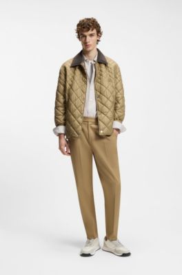 Low-top trainers with textured uppers, Light Beige