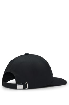Cotton-twill cap with embroidered logo, Black
