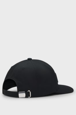 Cotton-twill cap with embroidered logo, Black