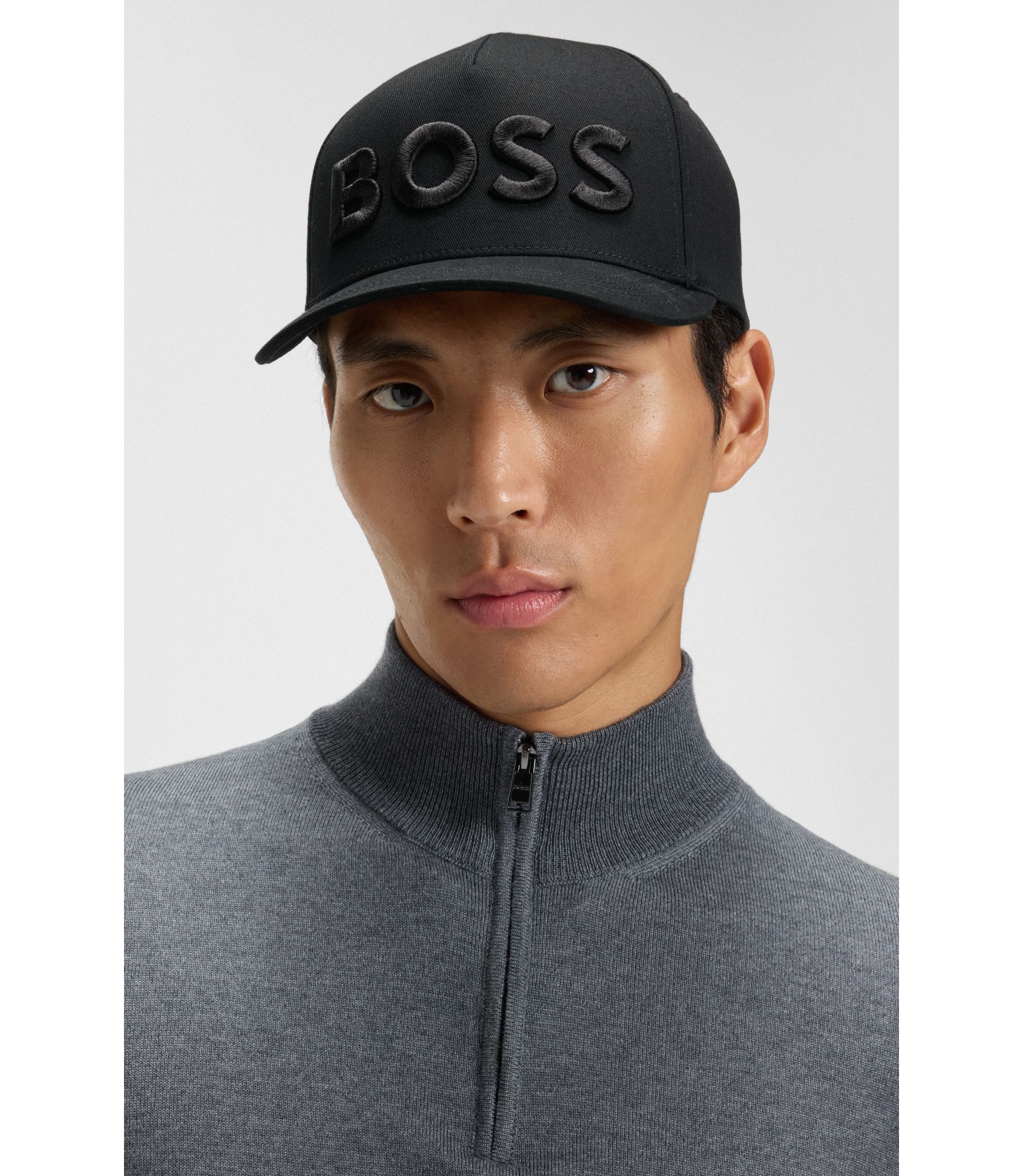 Hugo Boss McLaren キャップ ブラック BOSS - Seersucker cap with logo patch - Black