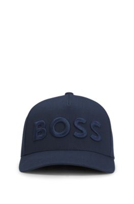 Cotton-twill cap with embroidered logo, Dark Blue