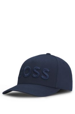 Cotton-twill cap with embroidered logo, Dark Blue