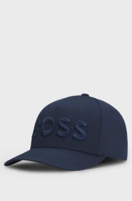 Cotton-twill cap with embroidered logo, Dark Blue
