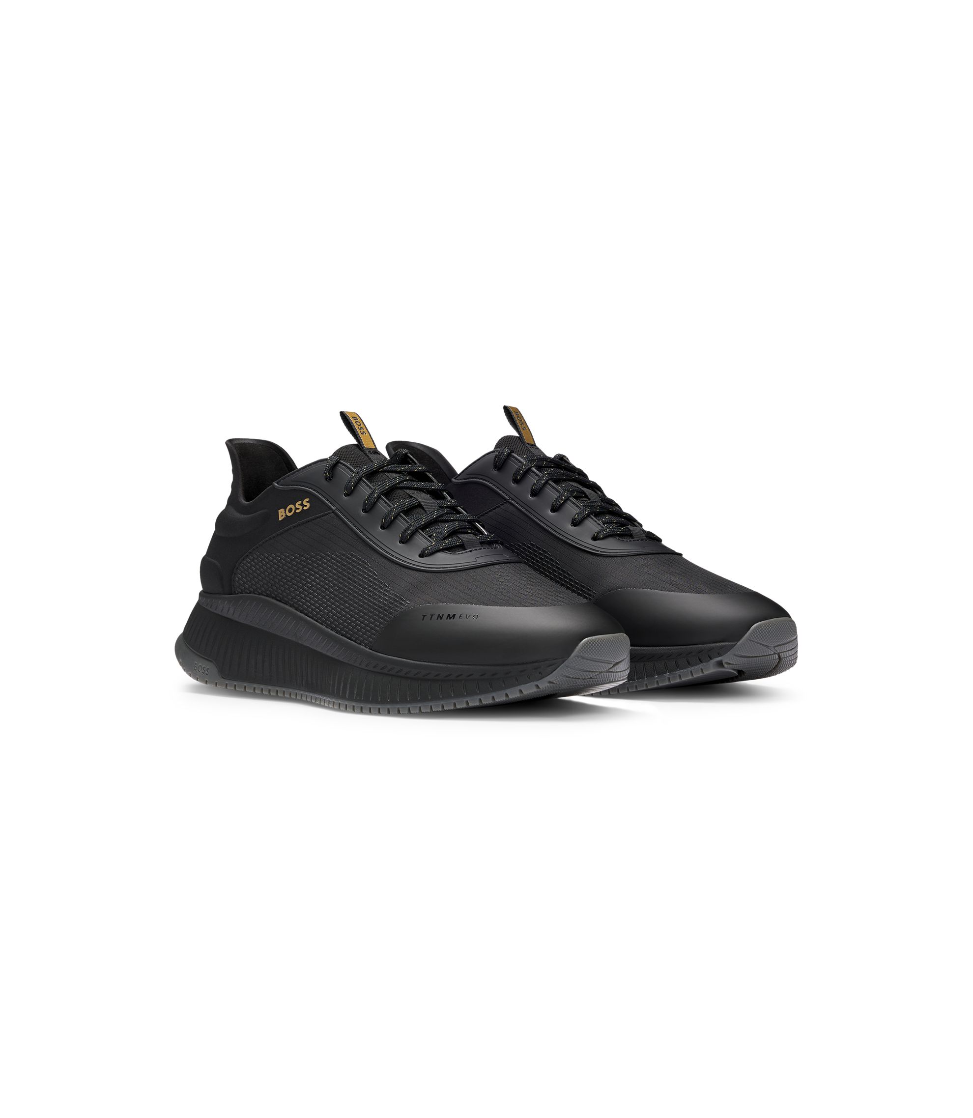 BOSS - TTNM EVO trainers with ridged outsole - Black