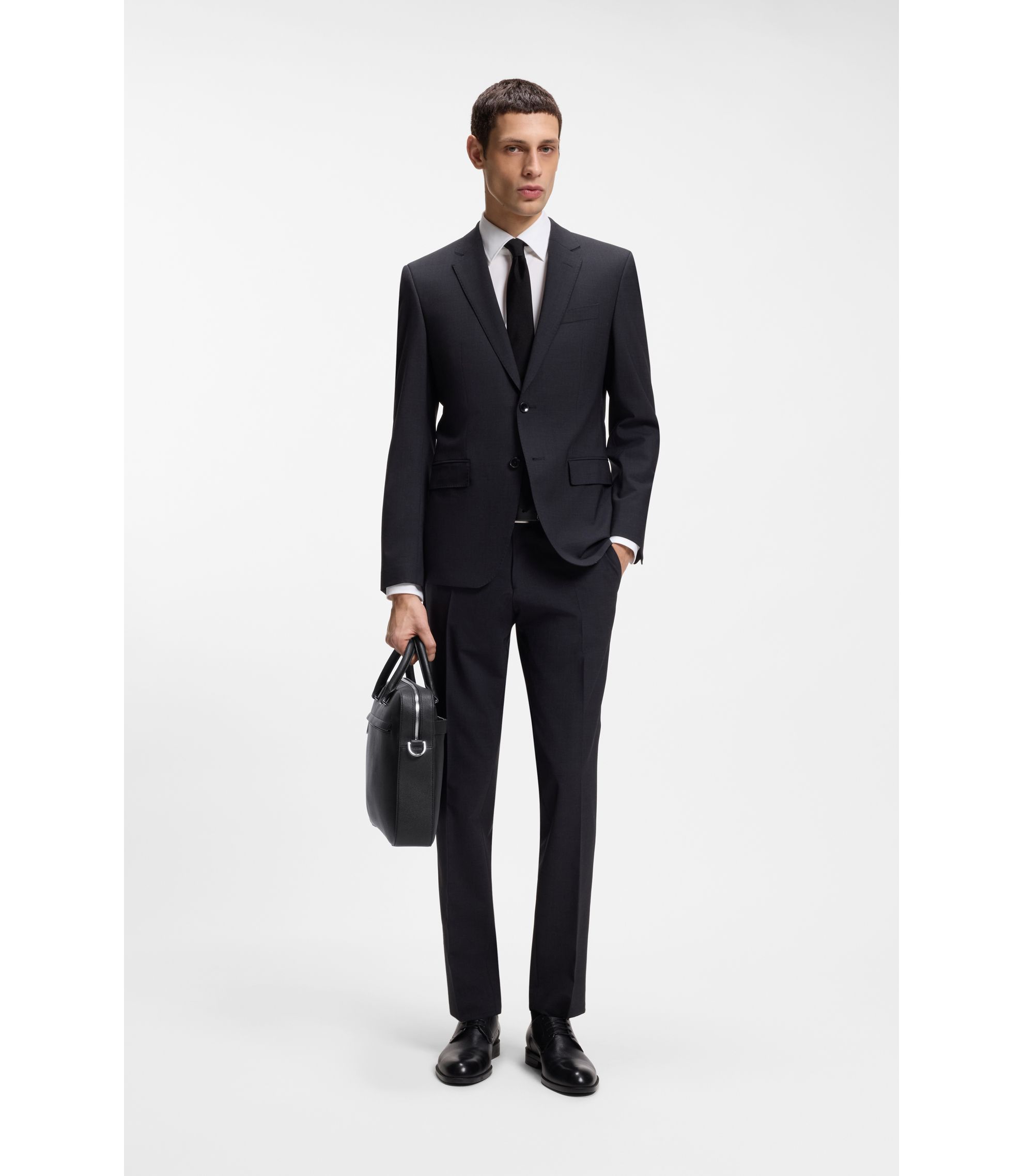 BOSS - エンボスロゴ ドキュメントケース グレイン フェイクレザー