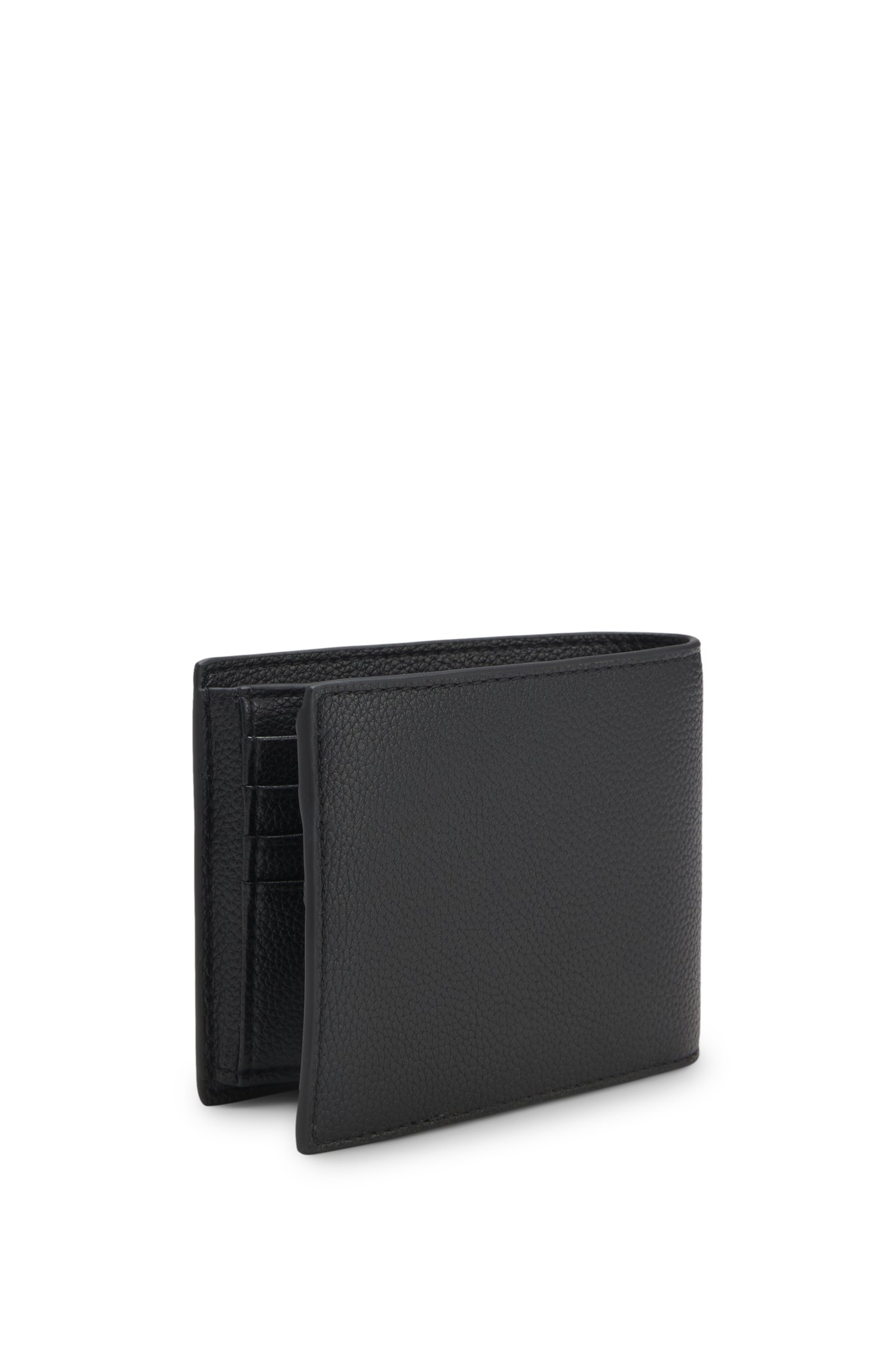 Boss Grained faux-leather trifold wallet with signature-stripe trim plånböcker & korthållare herr – bild 3