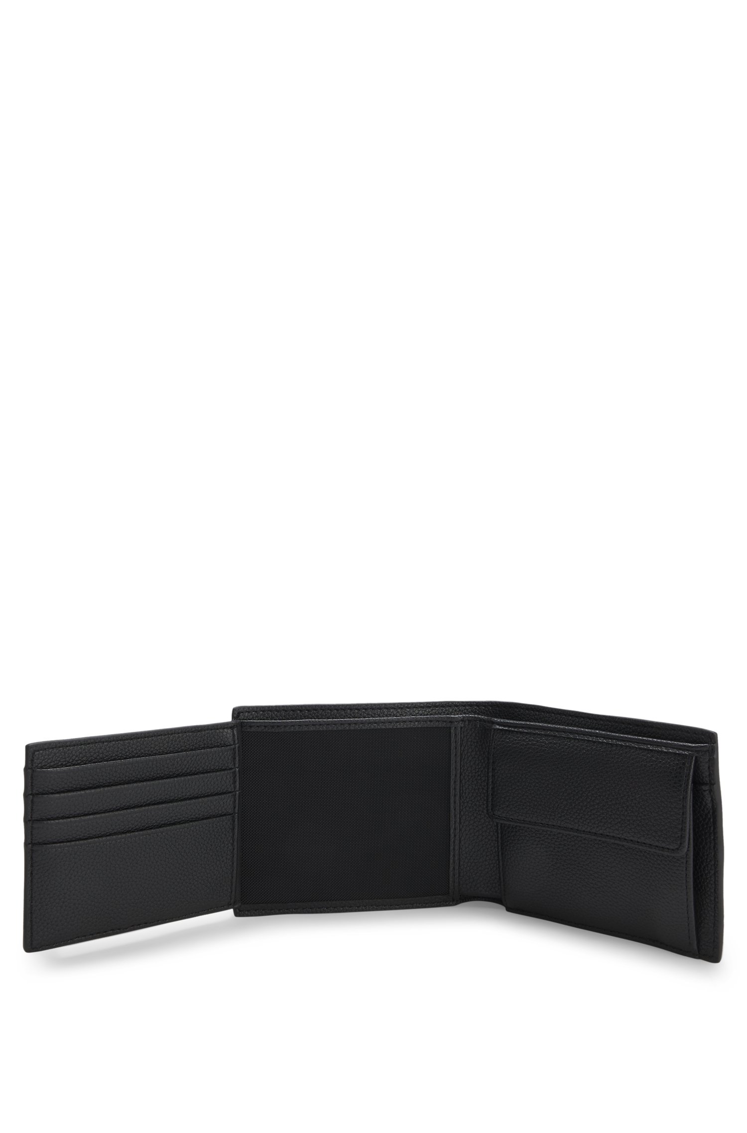 Boss Grained faux-leather trifold wallet with signature-stripe trim plånböcker & korthållare herr – bild 4