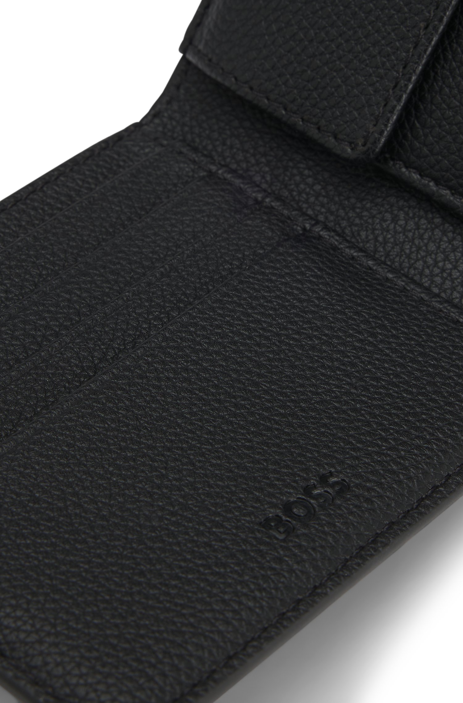 Boss Grained faux-leather wallet with signature-stripe trim plånböcker & korthållare herr – bild 2