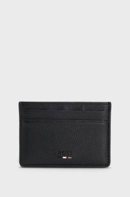 Card holder with logo and signature stripe, Black