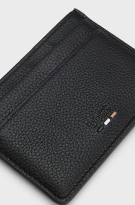 Card holder with logo and signature stripe, Black