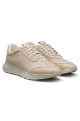 Gary trainers with leather uppers, Beige