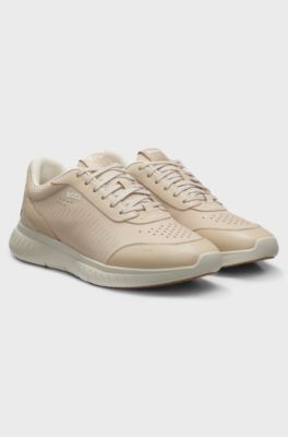 Gary trainers with leather uppers, Beige