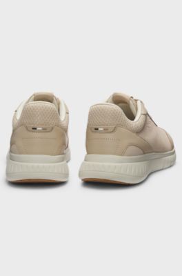 Gary trainers with leather uppers, Beige