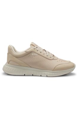 Gary trainers with leather uppers, Beige