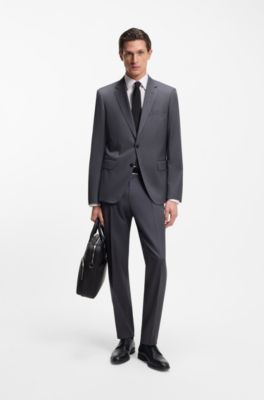 Italian-made Derby shoes in leather, Black