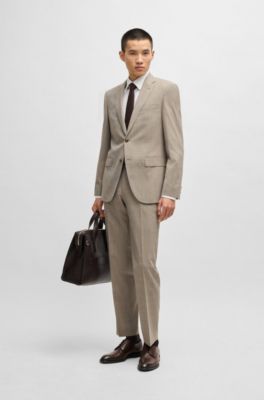 Italian-made Derby shoes in leather, Dark Brown