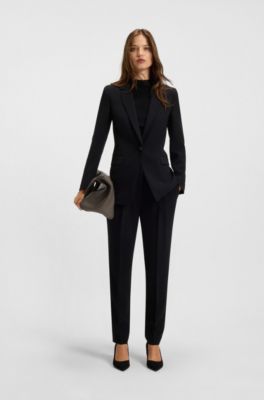 Grained-leather tote bag with polished logo lettering, Dark Brown