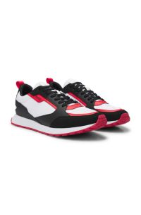 Deportivas de mezcla de materiales con detalles de la marca, Gris oscuro