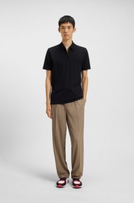 Mixed-material trainers with branded accents, Dark Grey