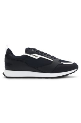 Hugo Mixed-material trainers with branded accents låga sneakers herr – bild 3