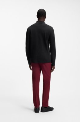 Long-sleeved cotton piqué polo shirt 3