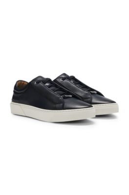 BOSS Gary ロートップスニーカー バーニッシュレザー BOSS - Gary ロートップスニーカー バーニッシュレザー - ブラウン