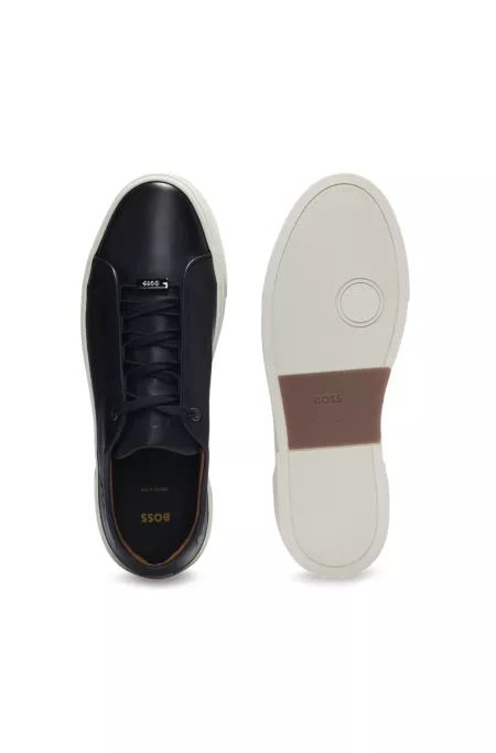 Gary low-top trainers in burnished leather