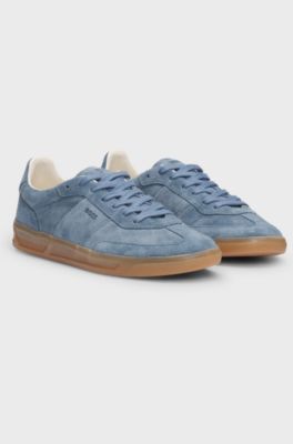Sneakers van su&egrave;de met rubberzool, Blauw