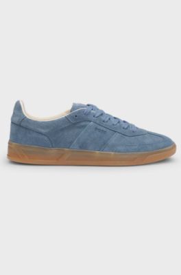 Suede trainers with rubber sole, Blue