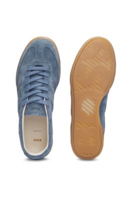 Deportivas de ante con suela de goma, Azul