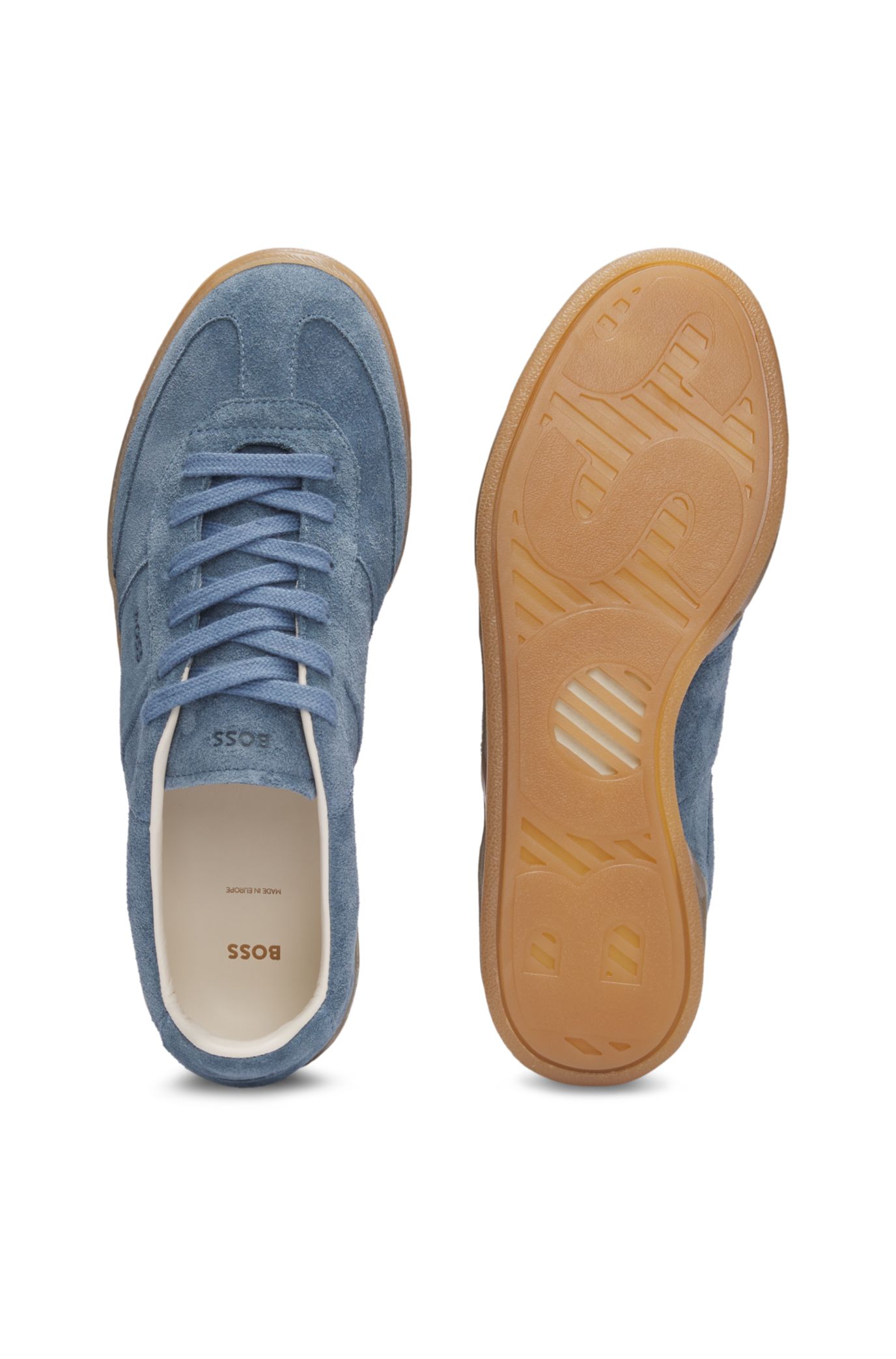 BOSS スエード/レザー レースアップスニーカー ロゴ BOSS（HUGO BOSS） スニーカー レザー レースアップ ロゴ