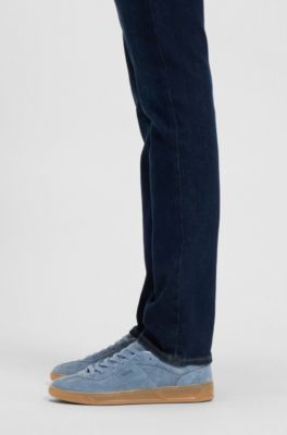 Suede trainers with rubber sole, Blue