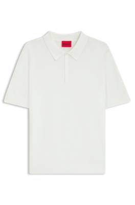 Knit polo with covered placket 4