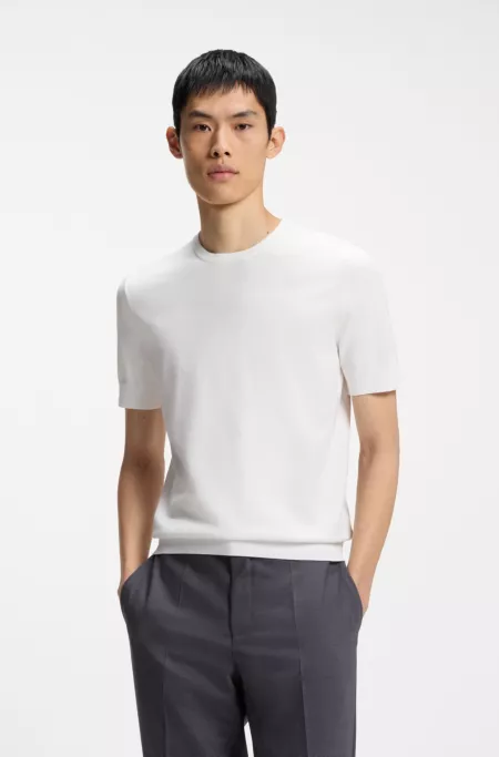 Jersey de manga corta slim fit de punto