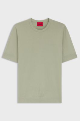 Slim-Fit Strick-T-Shirt, Hellgr&uuml;n