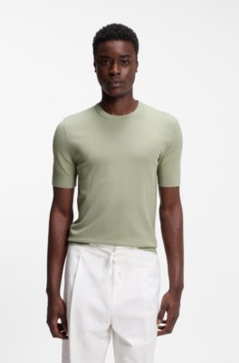 Slim-fit knit T-shirt
