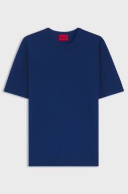 Slim-fit knit T-shirt, Blue