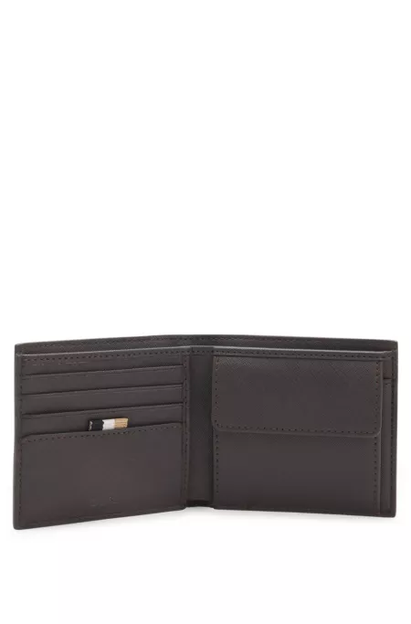 Wallet with silver-foil logo