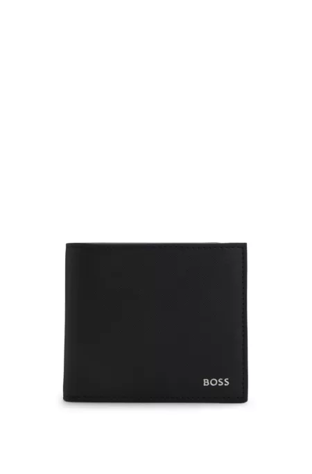 Billfold wallet with foil-embossed logo