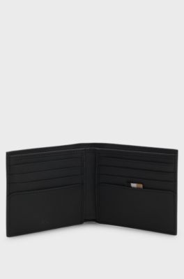 Billfold wallet with foil-embossed logo, Black