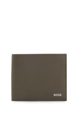 Billfold wallet with foil-embossed logo, Dark Green
