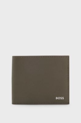 Billfold wallet with foil-embossed logo, Dark Green
