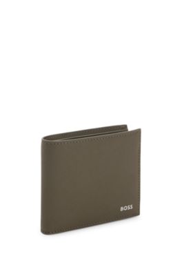 Billfold wallet with foil-embossed logo, Dark Green