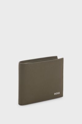 Billfold wallet with foil-embossed logo, Dark Green