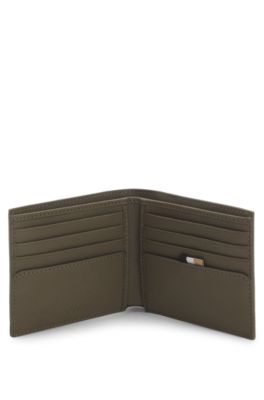 Billfold wallet with foil-embossed logo, Dark Green